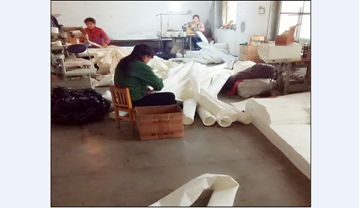 除塵器濾袋加工現場圖片 除塵器濾袋加工現場圖片
